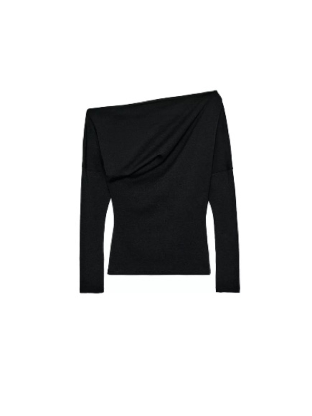 Zara Asymmetric Soft Top Black